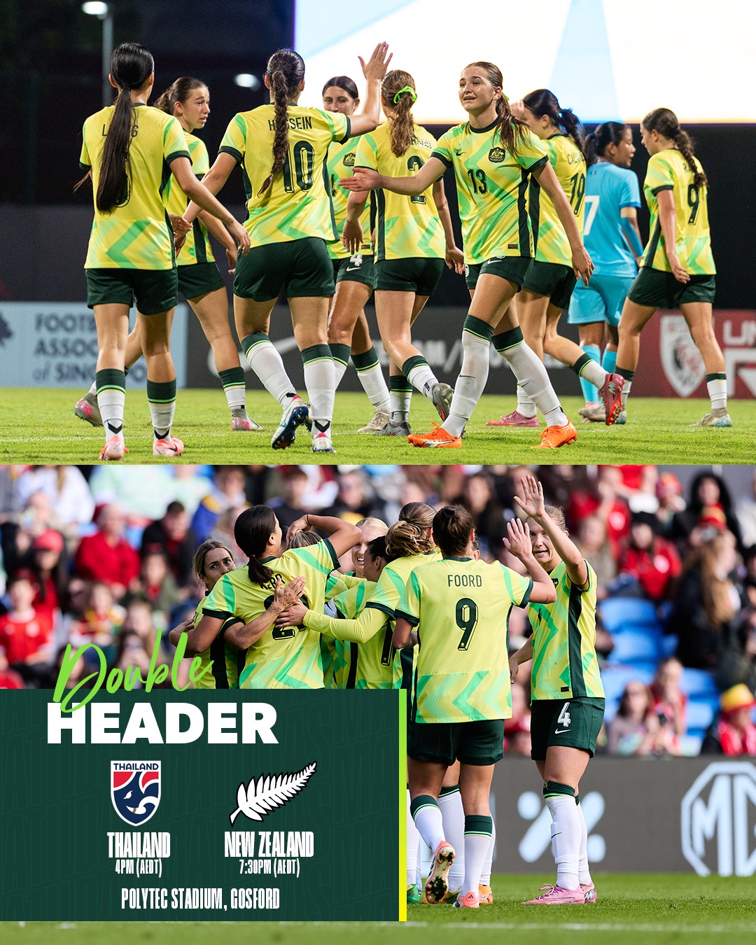 Junior Matildas to play Curtain-Raiser ahead of Matildas v NZ Ferns International at polytec Stadium, Gosford